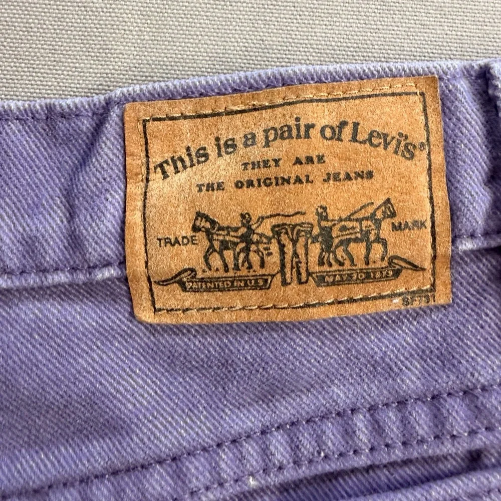 Levis 900 Series Cut Off Shorts Womens 9 Purple Denim Cotton 5-Pocket USA Made